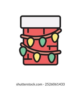 Christmas Chimney Icon Vector Illustration