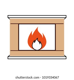 christmas chimney isolated icon