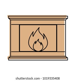 christmas chimney isolated icon