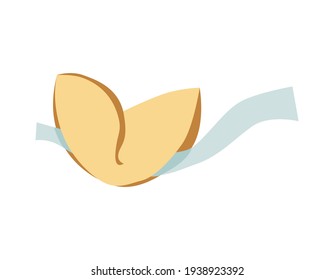 Christmas Chinese fortune cookies. Vector illustration.