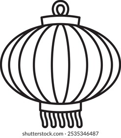 Christmas Chinese Lantern Icon Combining Festive Cheer and Cultural Symbolism, Perfect for Highlighting Holiday Celebrations, Decorations, and Multicultural Festivities