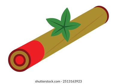 Christmas cinnamon stick vector illustration