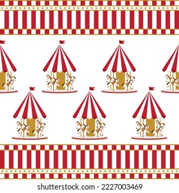 Christmas Circus Vector Illustration Graphic Holydays Geometric