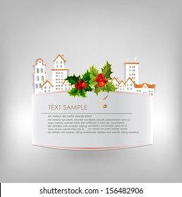 Christmas city background 