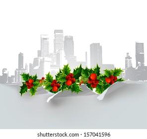Christmas city background