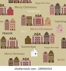 Christmas city pattern 