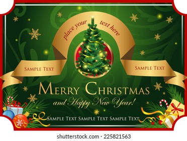 Christmas classic background  for greeting cards, banners, presentations, decorations. 