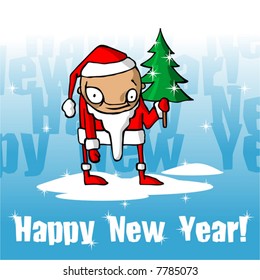 christmas, claus, santa, decoration, vector, card, painting, backgrounds, illustration, holiday
