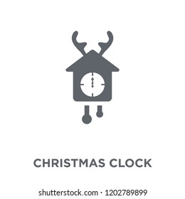 christmas clock icon. christmas clock design concept from Christmas collection. Simple element vector illustration on white background.