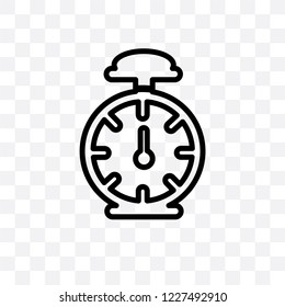 christmas clock vector linear icon isolated on transparent background, christmas clock transparency concept can be used for web and mobile