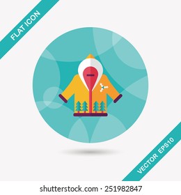 Christmas clothes flat icon with long shadow,eps10