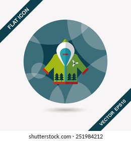 Christmas clothes flat icon with long shadow,eps10