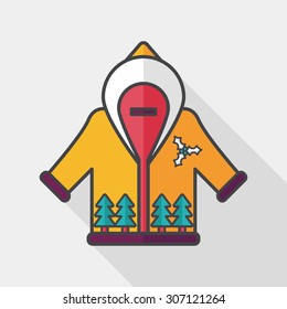 Christmas clothes flat icon with long shadow,eps10