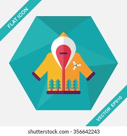 Christmas clothes flat icon with long shadow,eps10