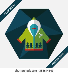 Christmas clothes flat icon with long shadow,eps10