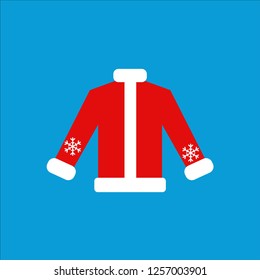 christmas coat  vector icon