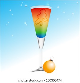 Christmas Cocktail. EPS10 vector