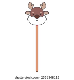 Christmas cocktail sticks vector cartoon illustration isolated on a white background.