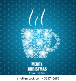 Christmas Coffee Cup Background Vector Illustration EPS10