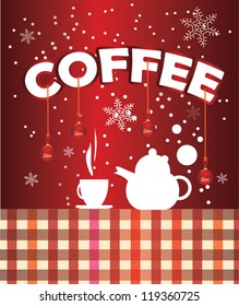 Christmas coffee vector design