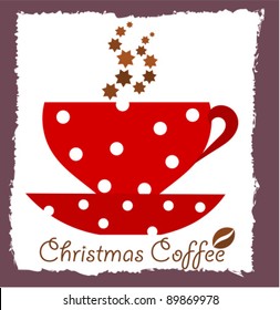 Christmas coffee. Vector illustration