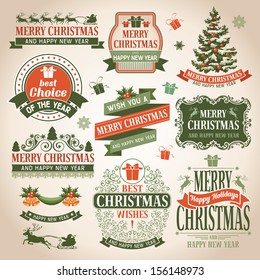 Christmas collection of design elements.