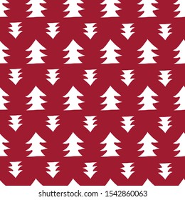 Christmas Collection Happy Seamless Tree Pattern