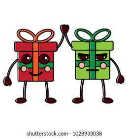 christmas collection kawaii cartoon gift boxes