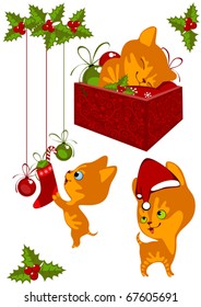 Christmas Collection little red kittens 2