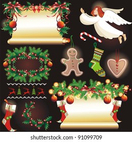 Christmas collection. Vector Illustration.