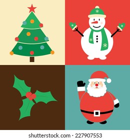 Christmas collection / Vector illustration / Christmas and winter icons set / Flat design