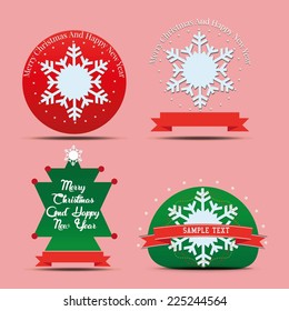 Christmas collection of vector labels set