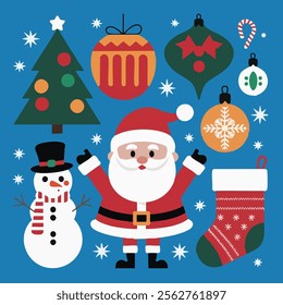 christmas collection of vector template