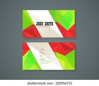 Christmas Color Business Card Design