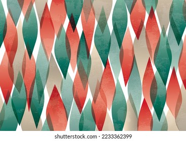 Christmas color geometric pattern like leaves 