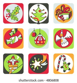 Christmas color icons - others of same series : http://www.shutterstock.com/lightboxes.mhtml?lightbox_id=499006