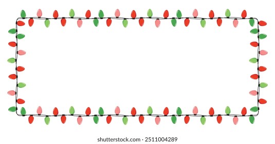 Navidades luces de color sobre un fondo blanco