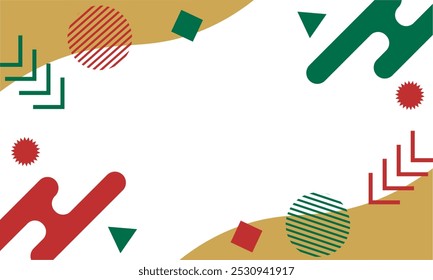 Christmas color Memphis simple frame