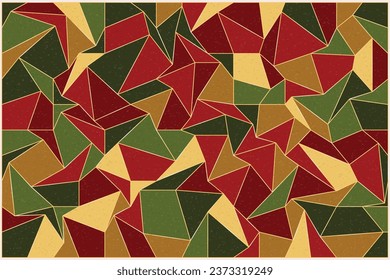 christmas color palette, geometry, fancy business decoration, grunge texture, vector illustration background wallpaper, interior wall frame