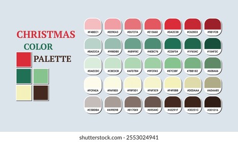 color palette codes Christmas