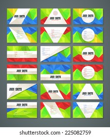 Christmas Color Style Business Card Design Set 
