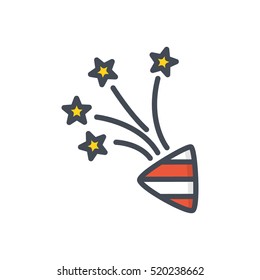Christmas Colored Icon Firework
