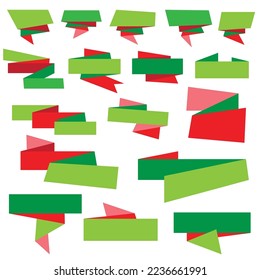 Conjunto de etiquetas de papel de color de Navidad