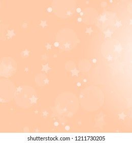 Christmas colorful abstract background with circles and stars of different sizes. Simple flat vector illustration