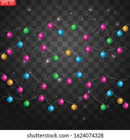 Christmas colorful ball. Vector christmas background. New year decorations.