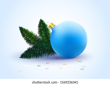 Christmas colorful balls. Vector christmas background. New year decorations.