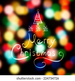 Christmas colorful blurry lights. vector illustration EPS 10. blurred background