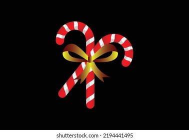 Christmas colorful candy cane design template, Christmas decorations