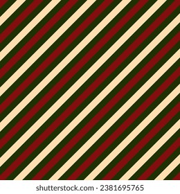 Christmas colorful diagonal stripes background. Candy cane repeating decoration wallpaper