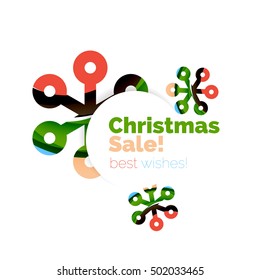 Christmas colorful geometric abstract background. Vector